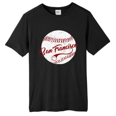 Baseball San Francisco Vintage Giant Ball National Pastime Tall Fusion ChromaSoft Performance T-Shirt