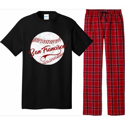 Baseball San Francisco Vintage Giant Ball National Pastime Pajama Set