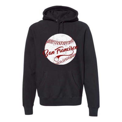 Baseball San Francisco Vintage Giant Ball National Pastime Premium Hoodie