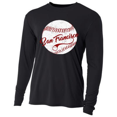 Baseball San Francisco Vintage Giant Ball National Pastime Cooling Performance Long Sleeve Crew