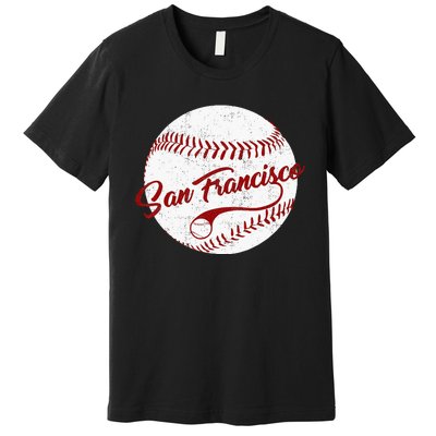 Baseball San Francisco Vintage Giant Ball National Pastime Premium T-Shirt