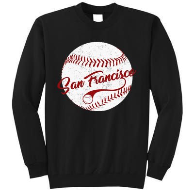 Baseball San Francisco Vintage Giant Ball National Pastime Tall Sweatshirt