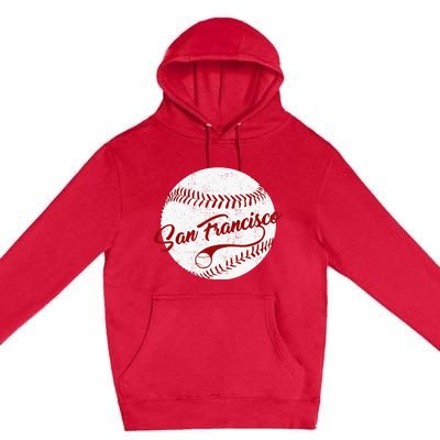 Baseball San Francisco Vintage Giant Ball National Pastime Premium Pullover Hoodie