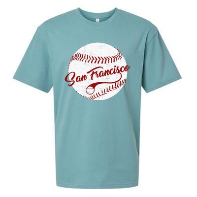 Baseball San Francisco Vintage Giant Ball National Pastime Sueded Cloud Jersey T-Shirt