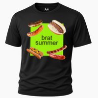 Brat Summer Funny Hot Dog Bratwurst Summer Cooling Performance Crew T-Shirt