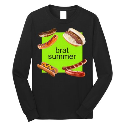 Brat Summer Funny Hot Dog Bratwurst Summer Long Sleeve Shirt