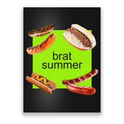 Brat Summer Funny Hot Dog Bratwurst Summer Poster