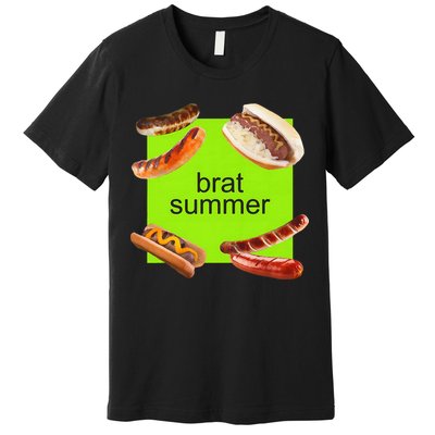 Brat Summer Funny Hot Dog Bratwurst Summer Premium T-Shirt
