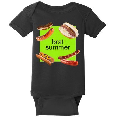 Brat Summer Funny Hot Dog Bratwurst Summer Baby Bodysuit