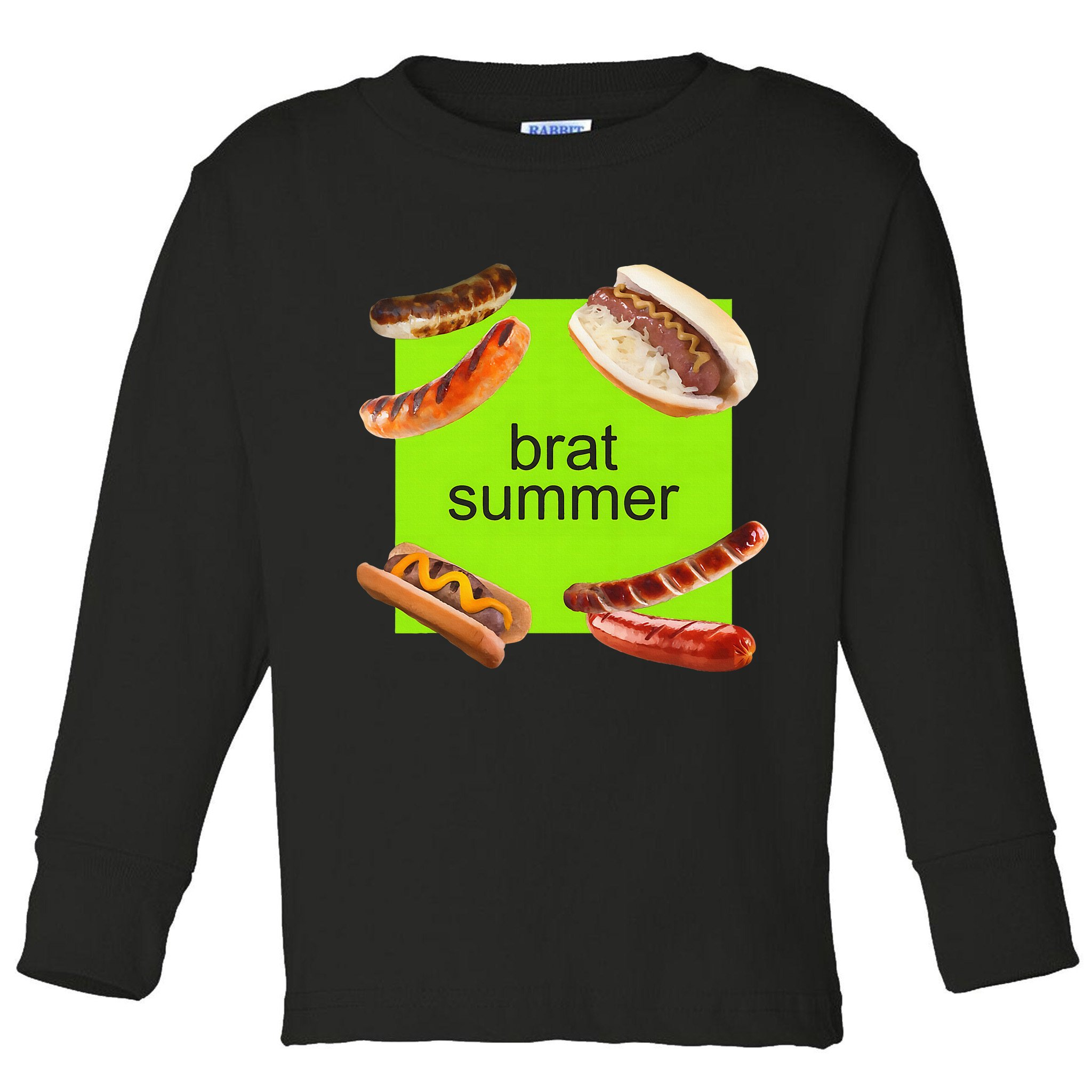 Brat Summer Funny Hot Dog Bratwurst Summer Toddler Long Sleeve Shirt