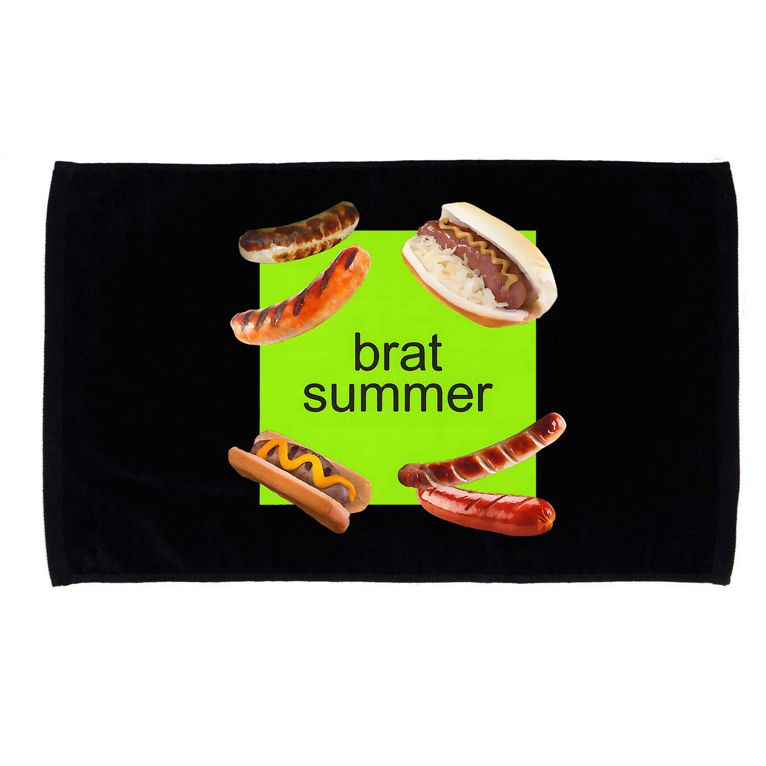 Brat Summer Funny Hot Dog Bratwurst Summer Microfiber Hand Towel