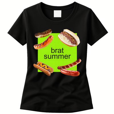 Brat Summer Funny Hot Dog Bratwurst Summer Womens T-Shirt