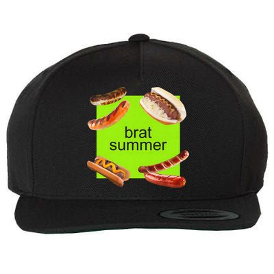 Brat Summer Funny Hot Dog Bratwurst Summer Wool Snapback Cap