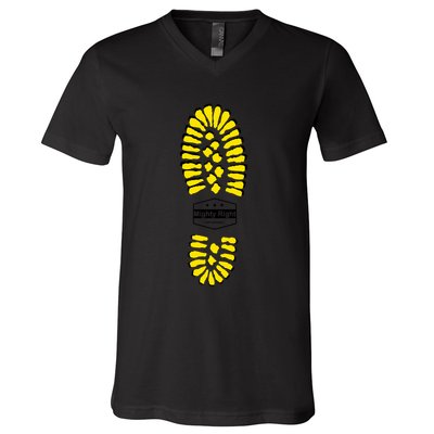 Boot Sole V-Neck T-Shirt