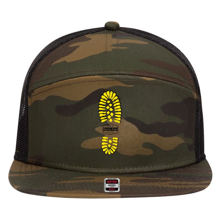 Boot Sole 7 Panel Mesh Trucker Snapback Hat