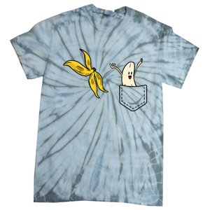 Banana Striptease Funny Banana Pocket Cool Tie-Dye T-Shirt