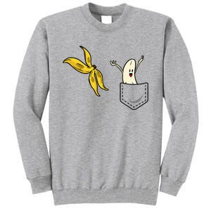 Banana Striptease Funny Banana Pocket Cool Tall Sweatshirt