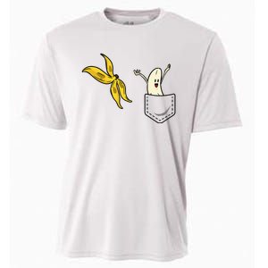 Banana Striptease Funny Banana Pocket Cool Cooling Performance Crew T-Shirt