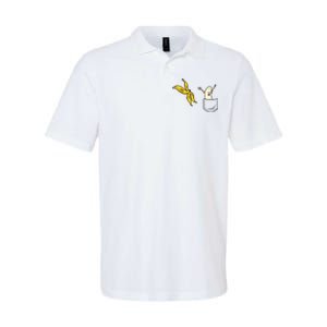 Banana Striptease Funny Banana Pocket Cool Softstyle Adult Sport Polo