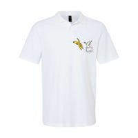 Banana Striptease Funny Banana Pocket Cool Softstyle Adult Sport Polo