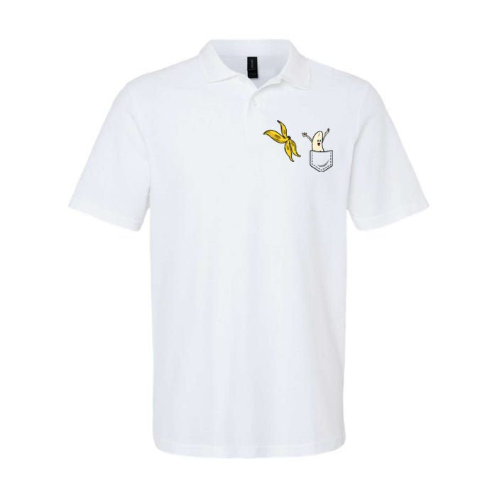 Banana Striptease Funny Banana Pocket Cool Softstyle Adult Sport Polo