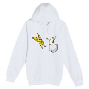 Banana Striptease Funny Banana Pocket Cool Premium Pullover Hoodie