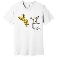 Banana Striptease Funny Banana Pocket Cool Premium T-Shirt