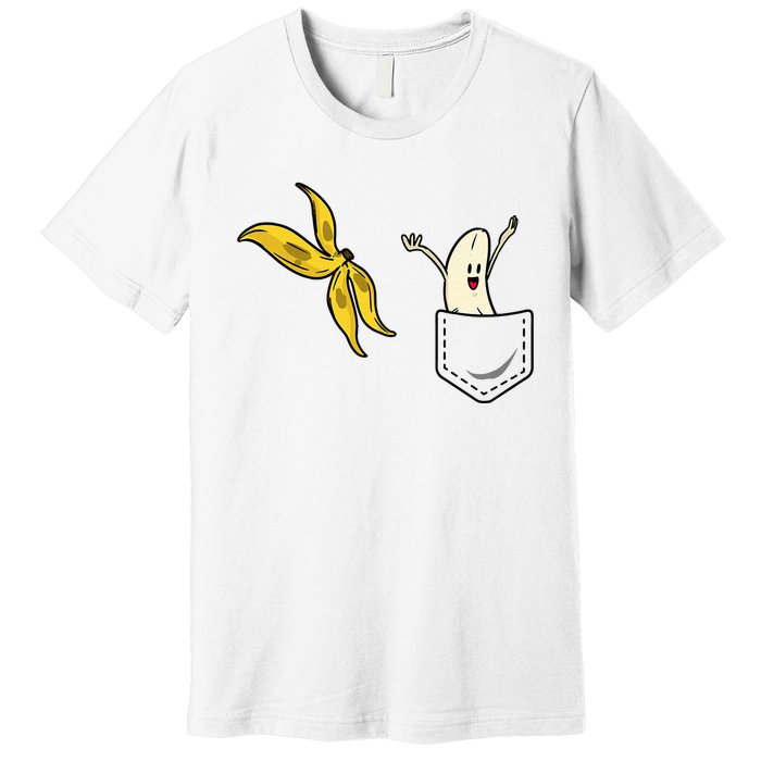 Banana Striptease Funny Banana Pocket Cool Premium T-Shirt