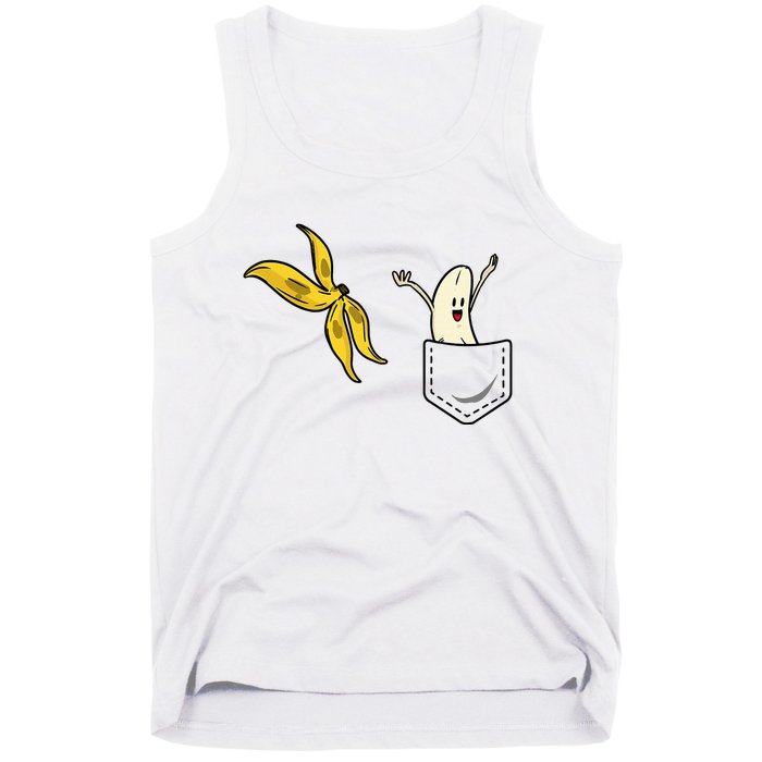 Banana Striptease Funny Banana Pocket Cool Tank Top