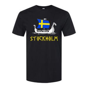 Boat Swedish Flag Sweden Viking Ship Stockholm Softstyle CVC T-Shirt