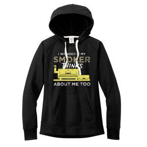 BBQ Smoker Funny Smoking Meat Grilling BBQing Women's Fleece Hoodie