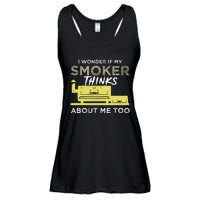 BBQ Smoker Funny Smoking Meat Grilling BBQing Ladies Essential Flowy Tank