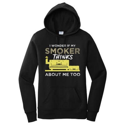 BBQ Smoker Funny Smoking Meat Grilling BBQing Women's Pullover Hoodie