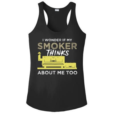 BBQ Smoker Funny Smoking Meat Grilling BBQing Ladies PosiCharge Competitor Racerback Tank