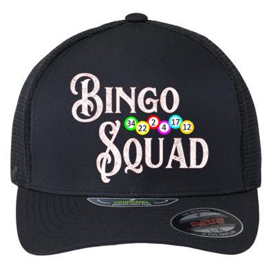 Bingo Squad Funny Bingo Lover Flexfit Unipanel Trucker Cap