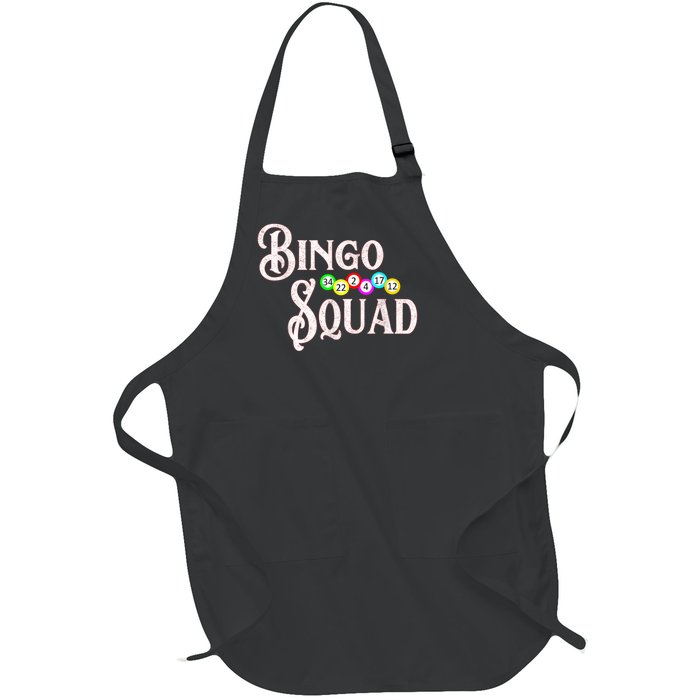 Bingo Squad Funny Bingo Lover Full-Length Apron With Pockets