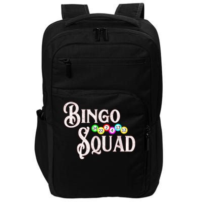 Bingo Squad Funny Bingo Lover Impact Tech Backpack