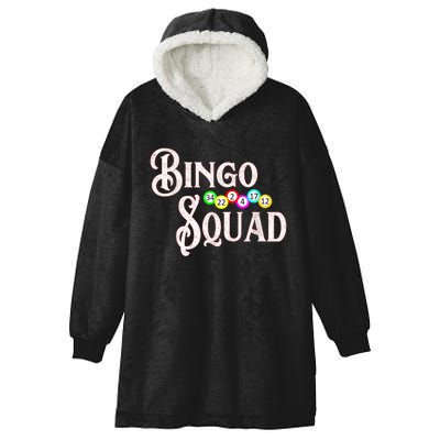 Bingo Squad Funny Bingo Lover Hooded Wearable Blanket