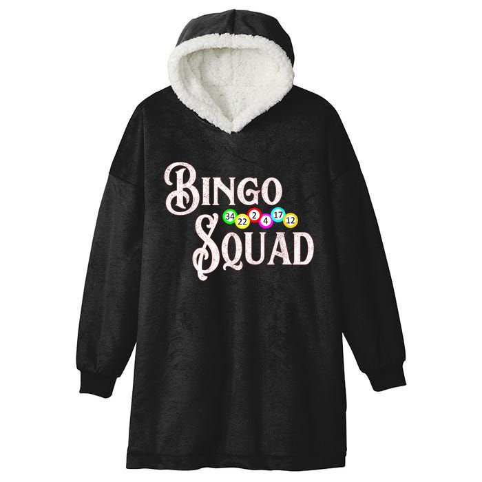 Bingo Squad Funny Bingo Lover Hooded Wearable Blanket