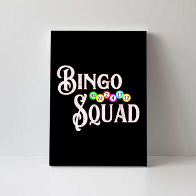 Bingo Squad Funny Bingo Lover Canvas