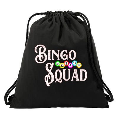 Bingo Squad Funny Bingo Lover Drawstring Bag