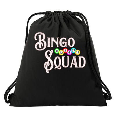 Bingo Squad Funny Bingo Lover Drawstring Bag