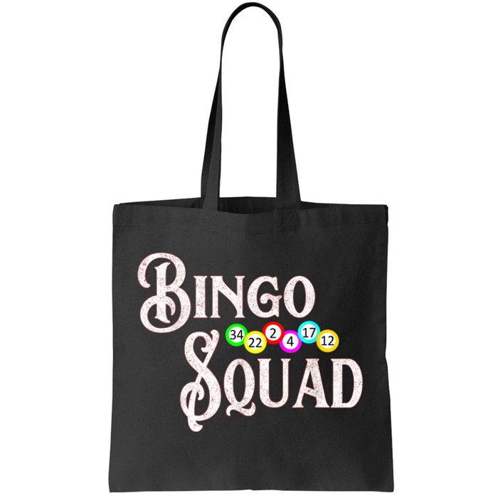 Bingo Squad Funny Bingo Lover Tote Bag