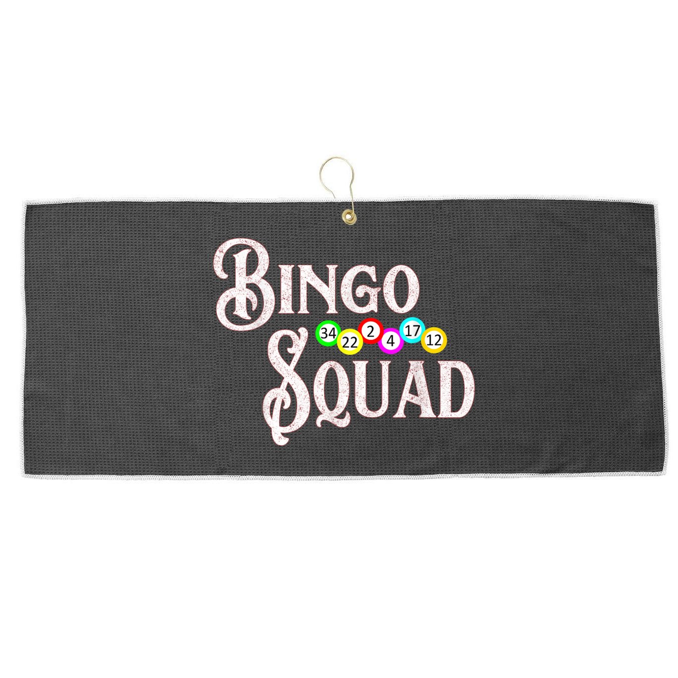 Bingo Squad Funny Bingo Lover Large Microfiber Waffle Golf Towel