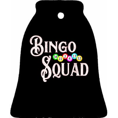 Bingo Squad Funny Bingo Lover Ceramic Bell Ornament