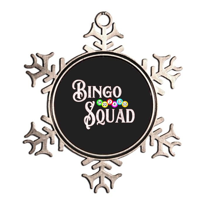 Bingo Squad Funny Bingo Lover Metallic Star Ornament