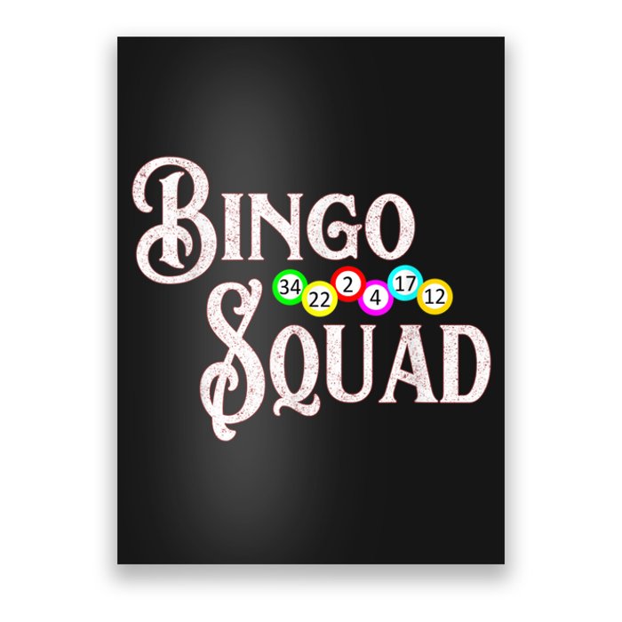 Bingo Squad Funny Bingo Lover Poster