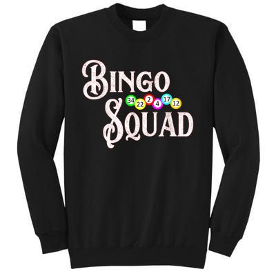 Bingo Squad Funny Bingo Lover Tall Sweatshirt