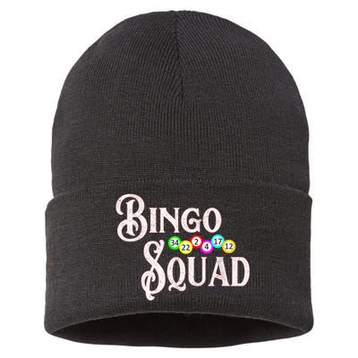 Bingo Squad Funny Bingo Lover Sustainable Knit Beanie