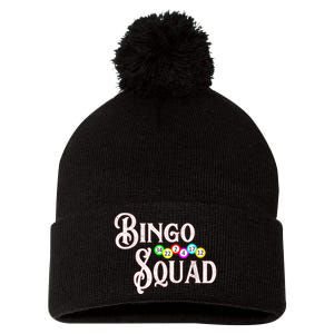 Bingo Squad Funny Bingo Lover Pom Pom 12in Knit Beanie